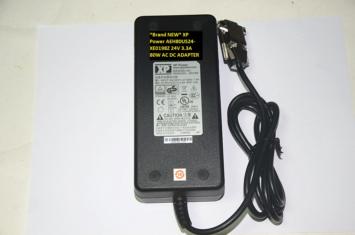 *Brand NEW* AC100-240V 80W XP Power 24V 3.3A AC DC ADAPTER AEH80US24-XE0198Z - Click Image to Close